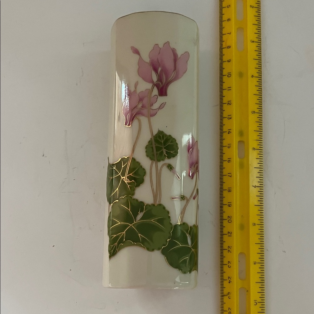 Otagiri Ceramic Vase with Pink Floral Design